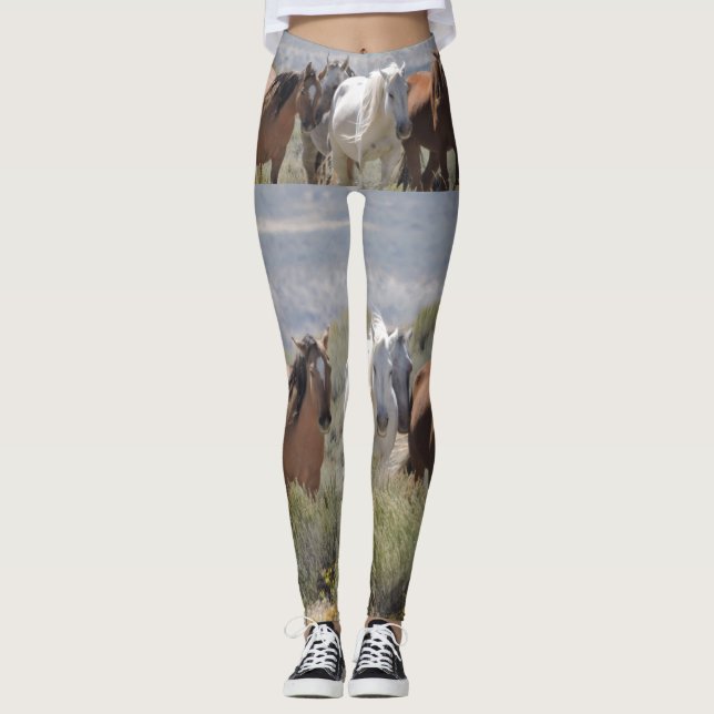 Running Wild and Free in Sand Wash Basin Leggings (Front)