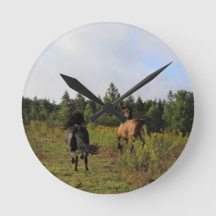 Running Wild Round Clock