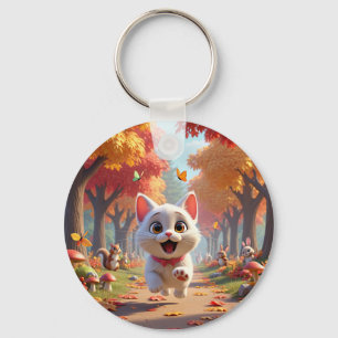 Running Wild: The Forest Cat Tote, wild spirit Key Ring