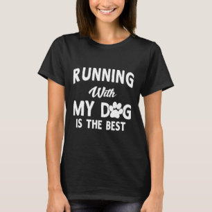 Running With My Dog Runner  Men Women Gift T-Shirt