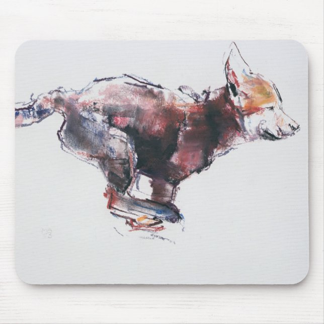 Running wolf pup mouse pad (Front)