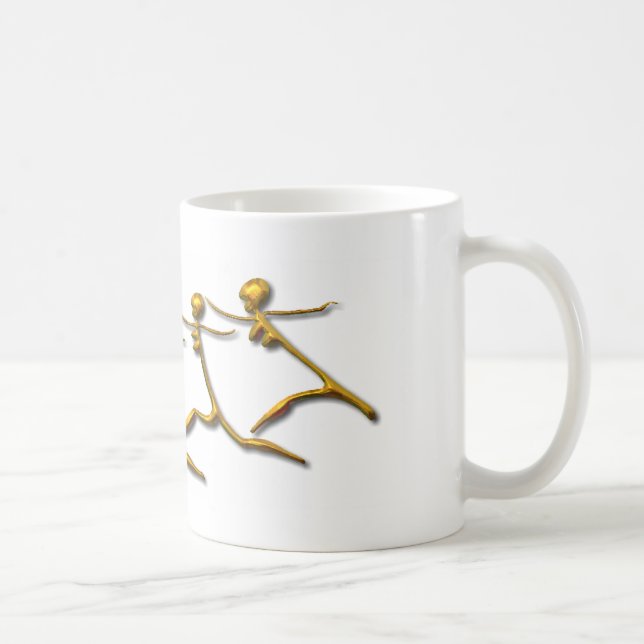 Running Women gold Coffee Mug (Right)
