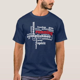 Running Word Cloud 2 Mens Dark T-Shirt