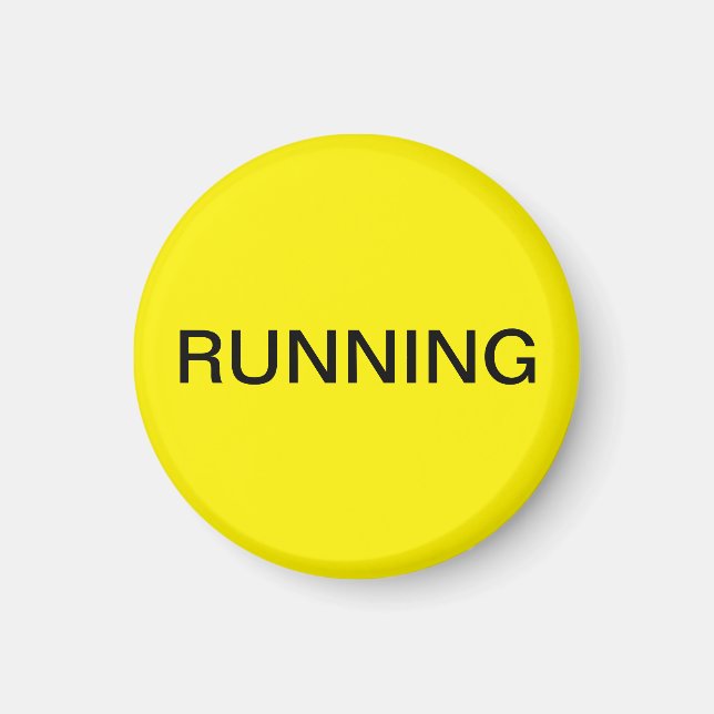 Running yellow dishwasher magnet (Front)