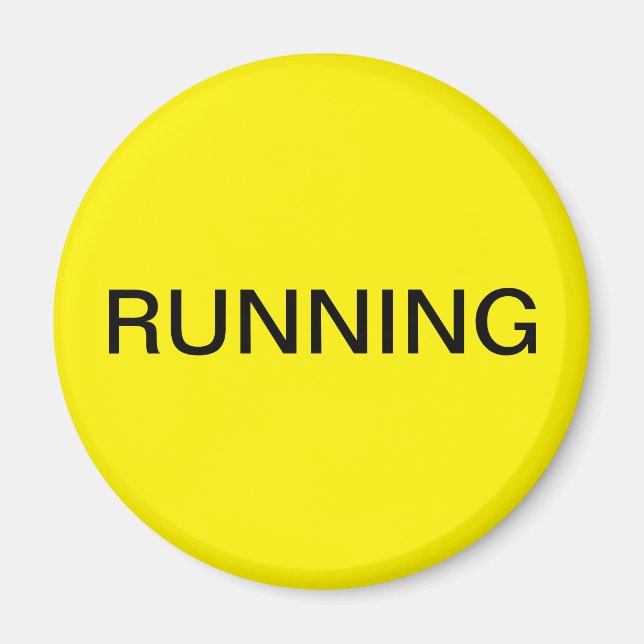 Running yellow dishwasher magnet (Front)
