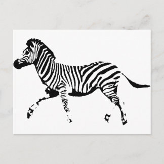 Running Zebra Postcard