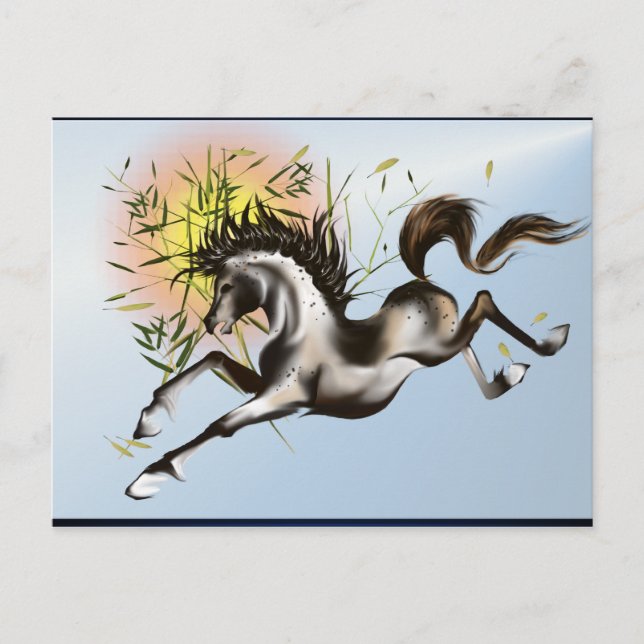 Runnung Horse-Postcard Postcard (Front)