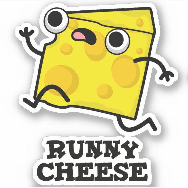 Runny Cheese Funny Food Pun  (Front)