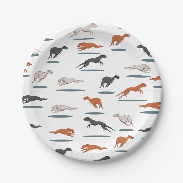 RUNNY GREY HOUND 12000 TRANS PAPER PLATE (Front)