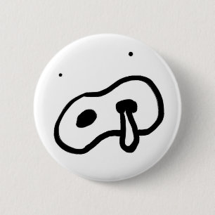 runny pig 6 cm round badge