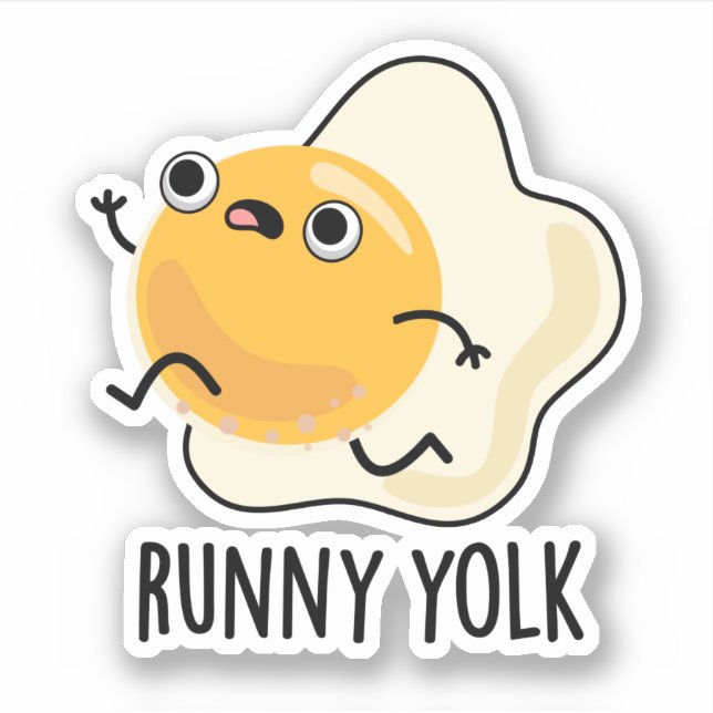 Runny Yolk Funny Food Egg Pun (Front)