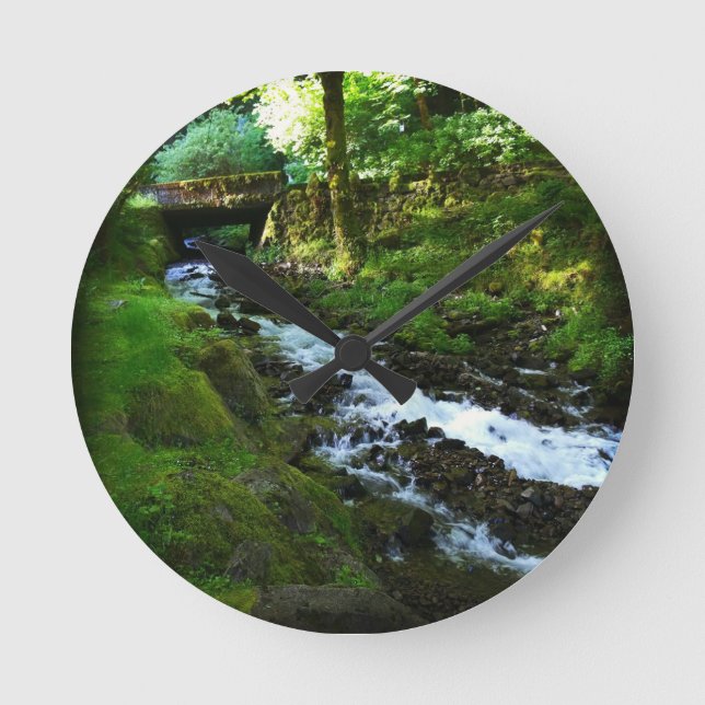Runoff from Wahkeena Falls Round Clock (Front)