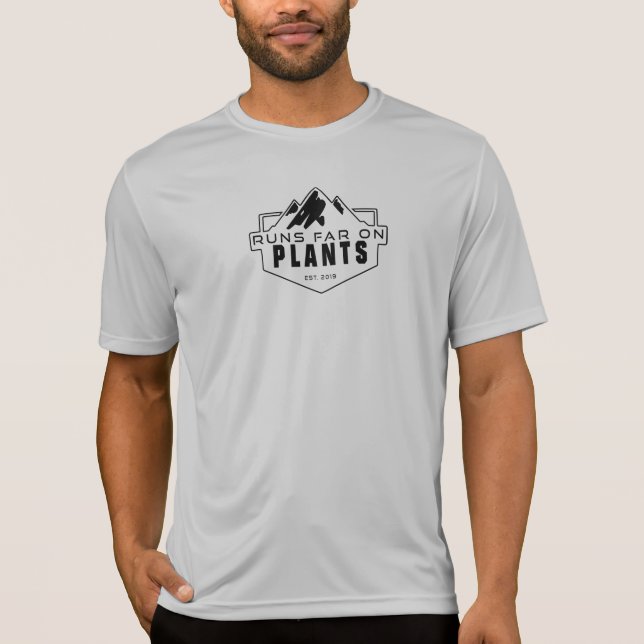 Runs far on Plants Tech T-shirt (Front)