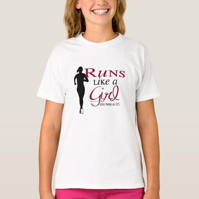 Runs Like a Girl T-Shirt (Front)