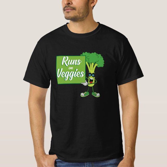 Runs On Veggies T-Shirt (Front)