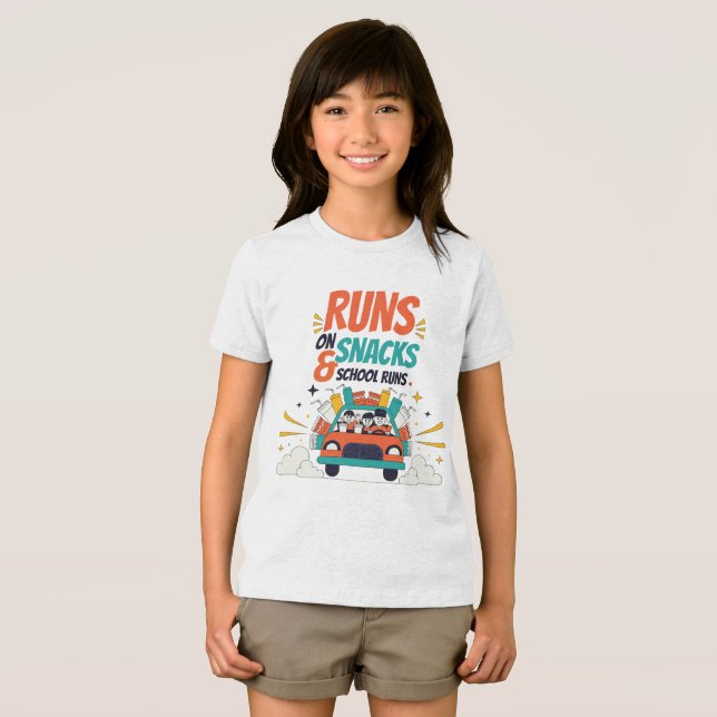 Runs Snacks School Runs Squad Tri-Blend Shirt (Front Full)