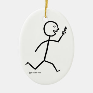 Runs With Scissors Ceramic Tree Decoration