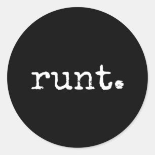 Runt Scrawny Funny Bachelor Party Forfeit  Classic Round Sticker