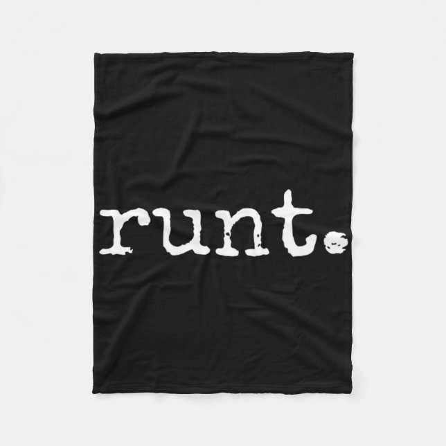 Runt Scrawny Funny Bachelor Party Forfeit  Fleece Blanket (Front)