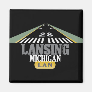 Runway 28 - Lansing Michigan LAN Magnet