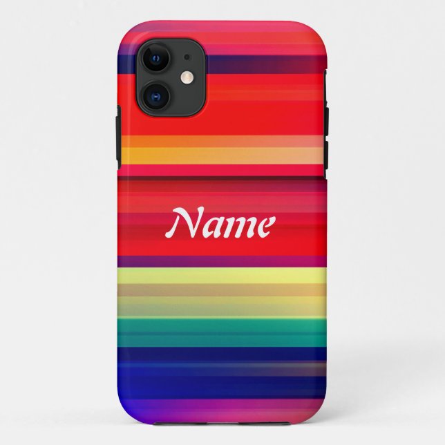 Runway Rainbow Personalise Name or Initials Case-Mate iPhone Case (Back)