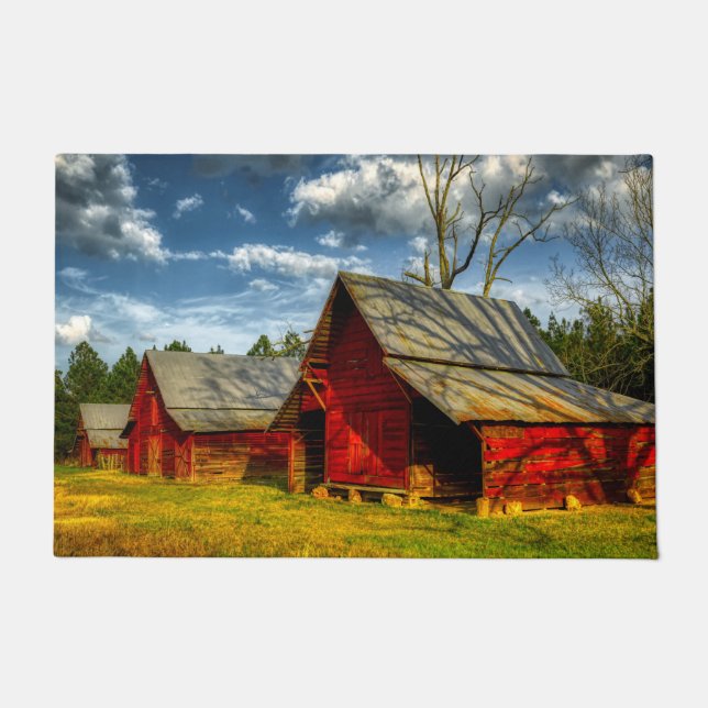 Rural America Red Barn  Doormat (Front)