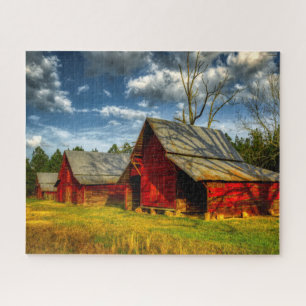Rural America Red Barn Jigsaw Puzzle