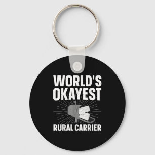 Rural Carrier Art For Men Women Postal Worker Rura Key Ring