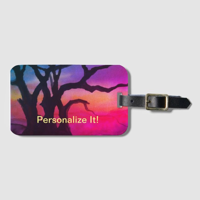 Rural country landscape luggage tag (Front Horizontal)