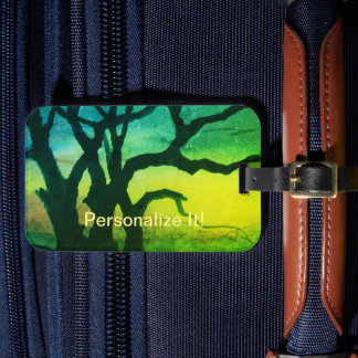 Rural country landscape luggage tag
