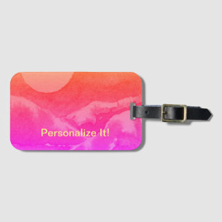 Rural country landscape luggage tag