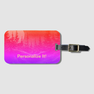 Rural country landscape luggage tag