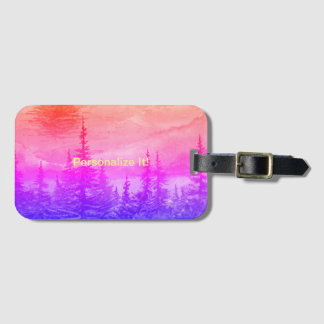 Rural country landscape luggage tag