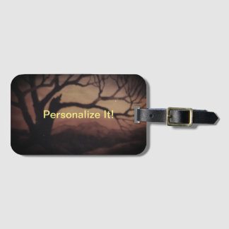 Rural country landscape luggage tag