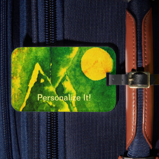 Rural country landscape luggage tag