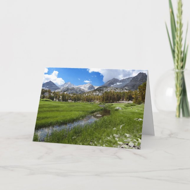 Rural Creek and Mountain Scenery, Blank Inside Card (Front)