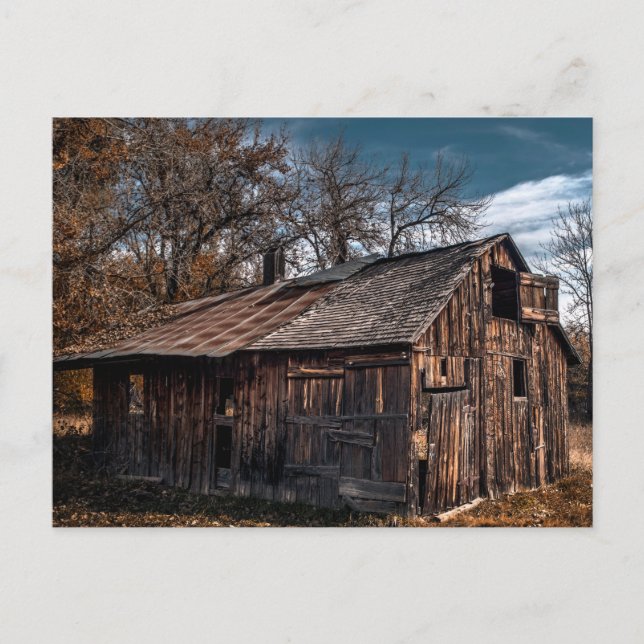 Rural Farm Cabin Or Old Barn Postcard (Front)