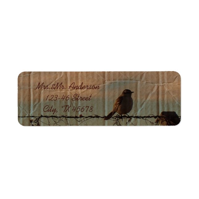 Rural Farm fence bird western barn wedding (Front)