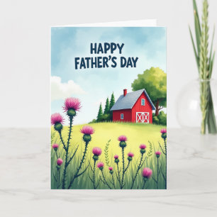 Rural Fathers Day Scene Card