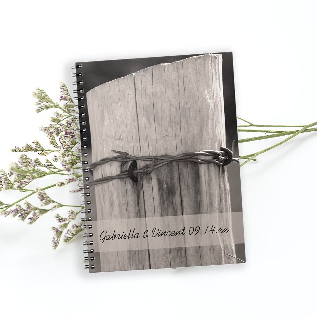 Rural Fence Post Country Ranch Wedding Notebook (Creator Uploaded)
