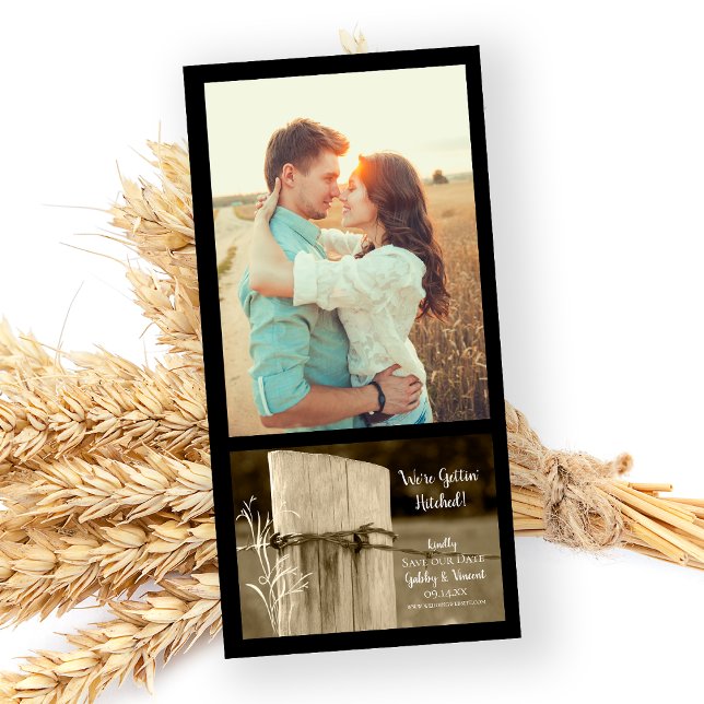 Rural Fence Post Country Wedding Save the Date (Creator Uploaded)