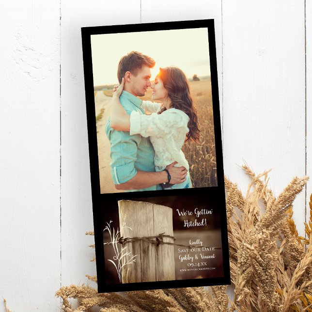Rural Fence Post Country Wedding Save the Date (Creator Uploaded)