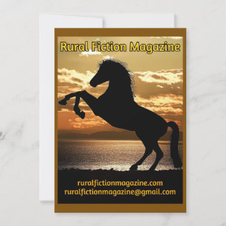Rural Fiction Magazine Logo horse and sunset Holiday Card