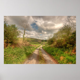 Rural Irish road Poster