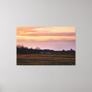 Rural Landscape at Dusk Canvas Print