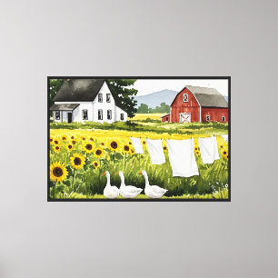 Rural landscape canvas print