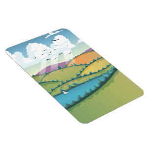 Rural landscape. magnet