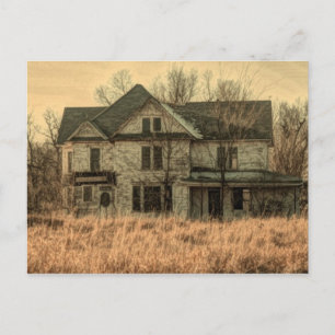 Rural Landscape Rustic Western Country Farmhouse Postcard