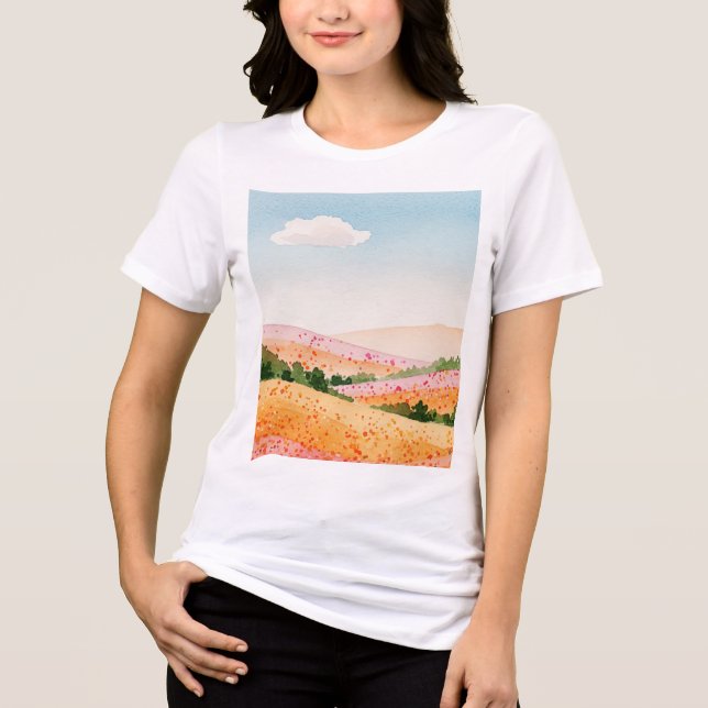 Rural landscape Tri-Blend shirt (Front)