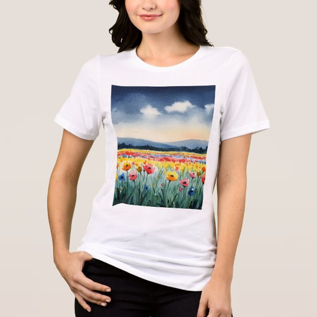 Rural landscape Tri-Blend shirt (Front)